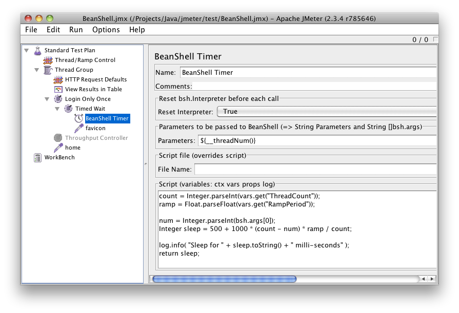 JMeter BeanShell Timer